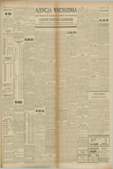 Ajencja Wschodnia. Codzienne Wiadomości Ekonomiczne = Agence Télégraphique de l'Est = Telegraphenagentur „Der Ostdienst” = Eastern Telegraphic Agency. R.8, Nr. 179 (8 sierpnia 1928)