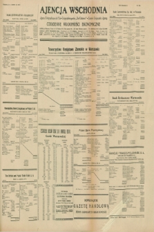 Ajencja Wschodnia. Codzienne Wiadomości Ekonomiczne = Agence Télégraphique de l'Est = Telegraphenagentur „Der Ostdienst” = Eastern Telegraphic Agency. R.10, nr 135 A (15 czerwca 1930)