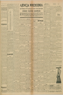 Ajencja Wschodnia. Codzienne Wiadomości Ekonomiczne = Agence Télégraphique de l'Est = Telegraphenagentur „Der Ostdienst” = Eastern Telegraphic Agency. R.10, nr 182 (10 i 11 sierpnia 1930)