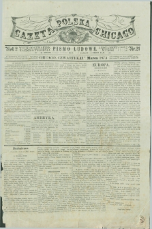 Gazeta Polska w Chicago : pismo ludowe. R.2, nr 21 (11 marca 1875)