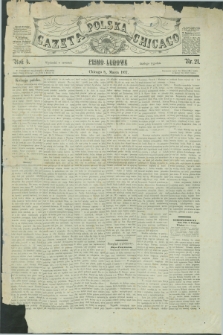 Gazeta Polska w Chicago : pismo ludowe. R.4, nr 21 (8 marca 1877)