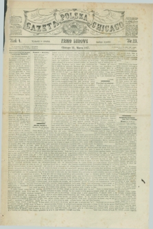 Gazeta Polska w Chicago : pismo ludowe. R.4, nr 23 (22 marca 1877)