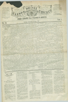 Gazeta Polska w Chicago : pismo ludowe dla Polonii w Ameryce. R.4, nr 39 (12 lipca 1877)