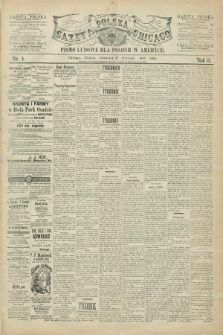 Gazeta Polska w Chicago : pismo ludowe dla Polonii w Ameryce. R.13, nr 4 (22 stycznia 1885)