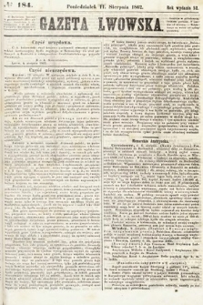 Gazeta Lwowska. 1862, nr 184