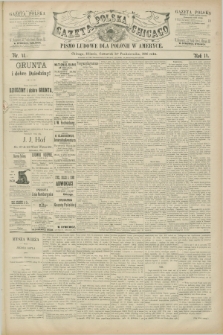 Gazeta Polska w Chicago : pismo ludowe dla Polonii w Ameryce. R.14, nr 41 (14 października 1886)
