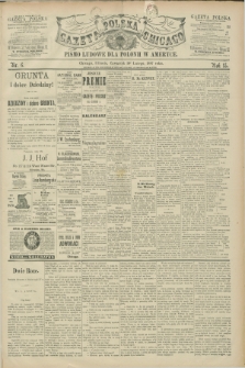 Gazeta Polska w Chicago : pismo ludowe dla Polonii w Ameryce. R.15, nr 6 (10 lutego 1887)
