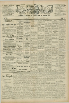 Gazeta Polska w Chicago : pismo ludowe dla Polonii w Ameryce. R.15, nr 31 (4 sierpnia 1887)
