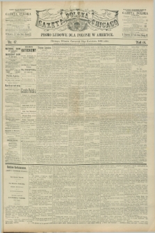 Gazeta Polska w Chicago : pismo ludowe dla Polonii w Ameryce. R.18, nr 17 (24 kwietnia 1890)