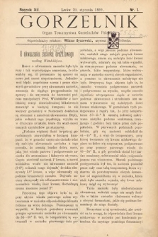 Gorzelnik : organ Towarzystwa Gorzelników Polskich we Lwowie. R. 12, 1899, nr 1