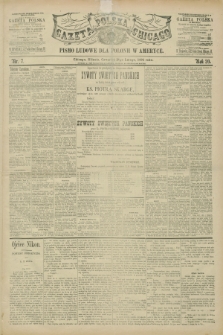 Gazeta Polska w Chicago : pismo ludowe dla Polonii w Ameryce. R.20, nr 7 (18 lutego 1892)