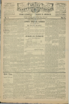 Gazeta Polska w Chicago : pismo ludowe dla Polonii w Ameryce. R.20, nr 21 (26 maja 1892)