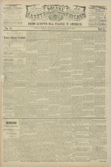 Gazeta Polska w Chicago : pismo ludowe dla Polonii w Ameryce. R.21, No. 45 (9 listopada 1893)