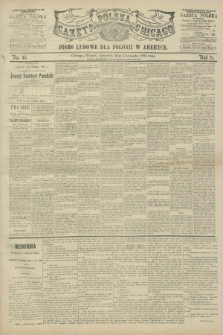 Gazeta Polska w Chicago : pismo ludowe dla Polonii w Ameryce. R.21, No. 46 (16 listopada 1893)