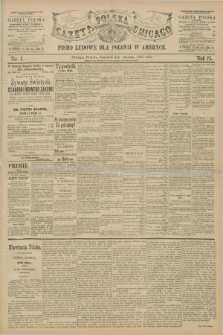 Gazeta Polska w Chicago : pismo ludowe dla Polonii w Ameryce. R.23, No. 1 (3 stycznia 1895)