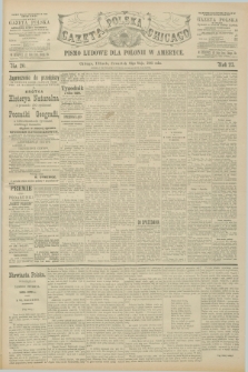 Gazeta Polska w Chicago : pismo ludowe dla Polonii w Ameryce. R.23, No. 20 (16 maja 1895)