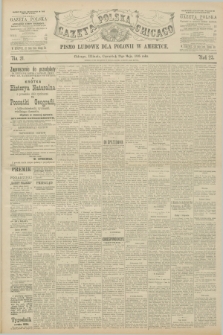 Gazeta Polska w Chicago : pismo ludowe dla Polonii w Ameryce. R.23, No. 21 (23 maja 1895)