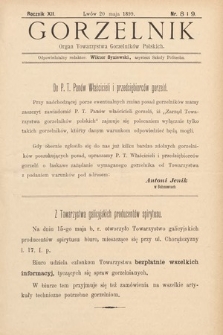 Gorzelnik : organ Towarzystwa Gorzelników Polskich we Lwowie. R. 12, 1899, nr 8