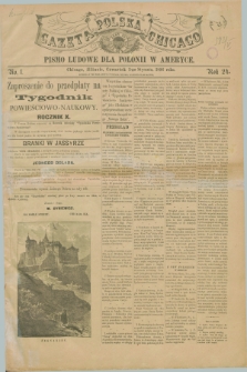 Gazeta Polska w Chicago : pismo ludowe dla Polonii w Ameryce. R.24, No. 1 (2 stycznia 1896)