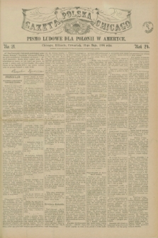 Gazeta Polska w Chicago : pismo ludowe dla Polonii w Ameryce. R.24, No. 21 (21 maja 1896)