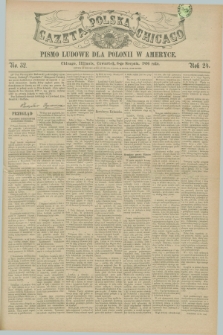 Gazeta Polska w Chicago : pismo ludowe dla Polonii w Ameryce. R.24, No. 32 (6 sierpnia 1896)