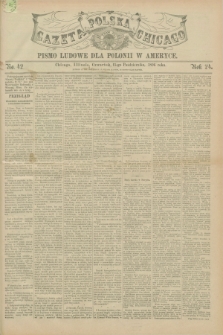 Gazeta Polska w Chicago : pismo ludowe dla Polonii w Ameryce. R.24, No. 42 (15 października 1896)