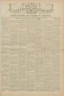 Gazeta Polska w Chicago : pismo ludowe dla Polonii w Ameryce. R.24, No. 44 (29 października 1896)