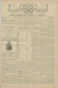 Gazeta Polska w Chicago : pismo ludowe dla Polonii w Ameryce. R.24, No. 45 (5 listopada 1896)
