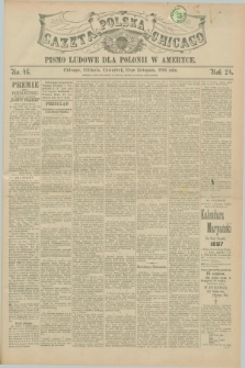 Gazeta Polska w Chicago : pismo ludowe dla Polonii w Ameryce. R.24, No. 46 (12 listopada 1896)