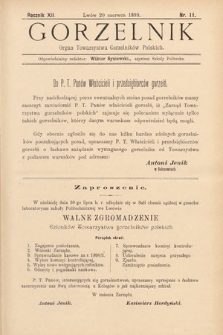 Gorzelnik : organ Towarzystwa Gorzelników Polskich we Lwowie. R. 12, 1899, nr 11