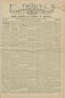 Gazeta Polska w Chicago : pismo ludowe dla Polonii w Ameryce. R.24, No. 47 (19 listopada 1896)