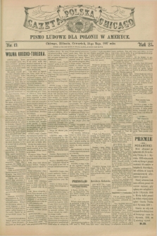 Gazeta Polska w Chicago : pismo ludowe dla Polonii w Ameryce. R.25, No. 19 (13 maja 1897)