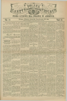 Gazeta Polska w Chicago : pismo ludowe dla Polonii w Ameryce. R.25, No. 34 (26 sierpnia 1897)