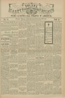 Gazeta Polska w Chicago : pismo ludowe dla Polonii w Ameryce. R.25, No. 41 (14 października 1897)
