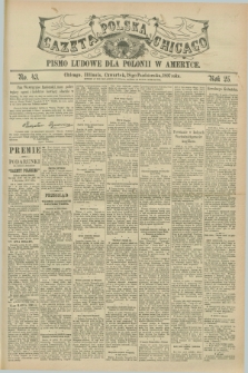 Gazeta Polska w Chicago : pismo ludowe dla Polonii w Ameryce. R.25, No. 43 (28 października 1897)