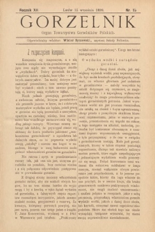 Gorzelnik : organ Towarzystwa Gorzelników Polskich we Lwowie. R. 12, 1899, nr 15
