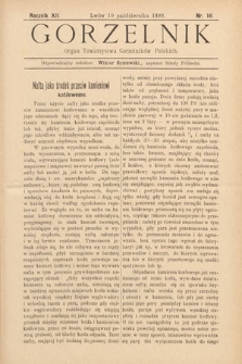 Gorzelnik : organ Towarzystwa Gorzelników Polskich we Lwowie. R. 12, 1899, nr 16