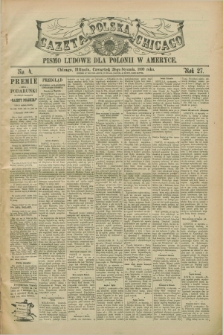 Gazeta Polska w Chicago : pismo ludowe dla Polonii w Ameryce. R.27, No. 4 (26 stycznia 1899)