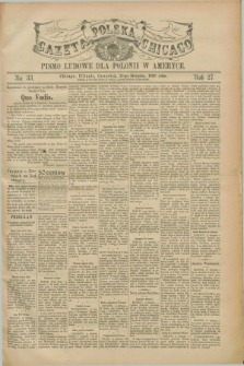 Gazeta Polska w Chicago : pismo ludowe dla Polonii w Ameryce. R.27, No. 33 (17 sierpnia 1899)