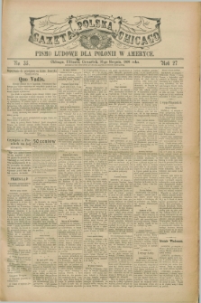 Gazeta Polska w Chicago : pismo ludowe dla Polonii w Ameryce. R.27, No. 35 (31 sierpnia 1899)
