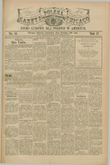 Gazeta Polska w Chicago : pismo ludowe dla Polonii w Ameryce. R.27, No. 39 (28 września 1899)