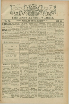 Gazeta Polska w Chicago : pismo ludowe dla Polonii w Ameryce. R.27, No. 42 (19 października 1899)