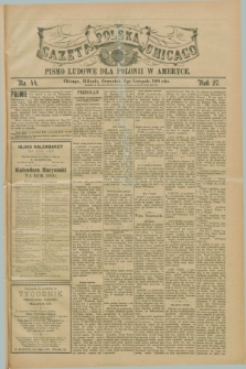 Gazeta Polska w Chicago : pismo ludowe dla Polonii w Ameryce. R.27, No. 44 (2 listopada 1899)