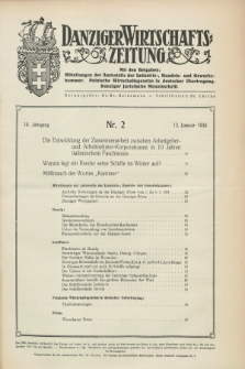 Danziger Wirtschaftszeitung. Jg.14, Nr. 2 (12 Januar 1934)