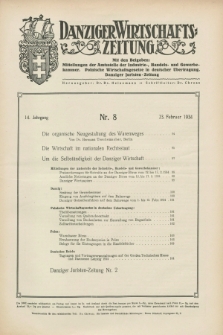 Danziger Wirtschaftszeitung. Jg.14, Nr. 8 (23 Februar 1934)