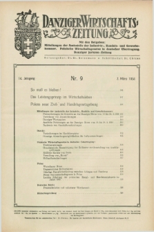 Danziger Wirtschaftszeitung. Jg.14, Nr. 9 (2 März 1934)
