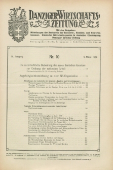 Danziger Wirtschaftszeitung. Jg.14, Nr. 10 (9 März 1934)