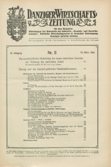 Danziger Wirtschaftszeitung. Jg.14, Nr. 11 (16 März 1934)