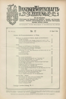 Danziger Wirtschaftszeitung. Jg.14, Nr. 17 (27 April 1934)