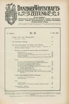 Danziger Wirtschaftszeitung. Jg.14, Nr. 19 (11 Mai 1934)